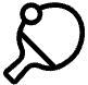 table tennis black icon