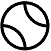tennis black icon
